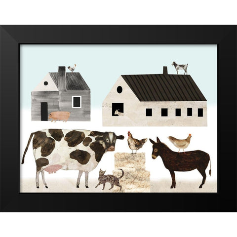 Barnyard Buds Collection A Black Modern Wood Framed Art Print by Borges, Victoria