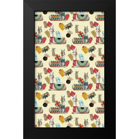 Boho Christmas Collection E Black Modern Wood Framed Art Print by Popp, Grace