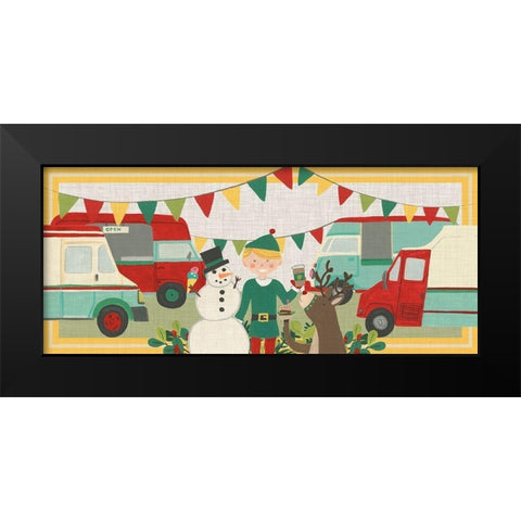 Food Truck Holidays Collection D Black Modern Wood Framed Art Print by Vess, June Erica