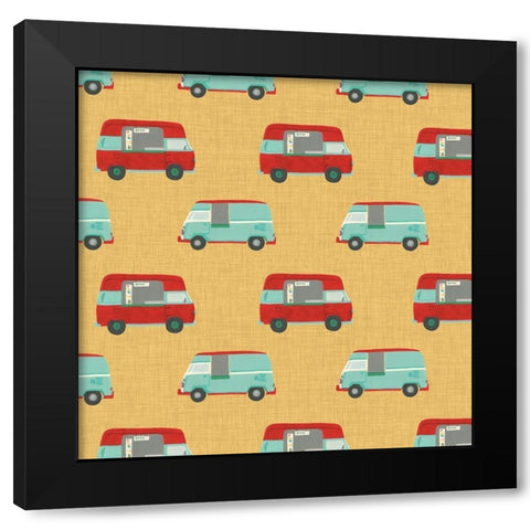 Food Truck Holidays Collection F Black Modern Wood Framed Art Print with Double Matting by Vess, June Erica