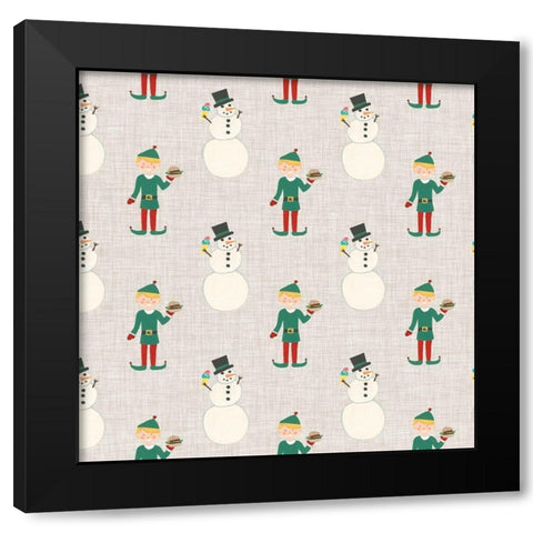 Food Truck Holidays Collection G Black Modern Wood Framed Art Print with Double Matting by Vess, June Erica