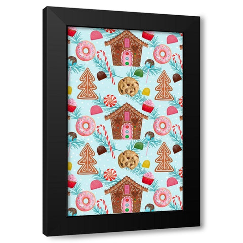 Sweet Holidays Collection E Black Modern Wood Framed Art Print with Double Matting by Borges, Victoria