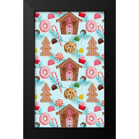 Sweet Holidays Collection E Black Modern Wood Framed Art Print by Borges, Victoria