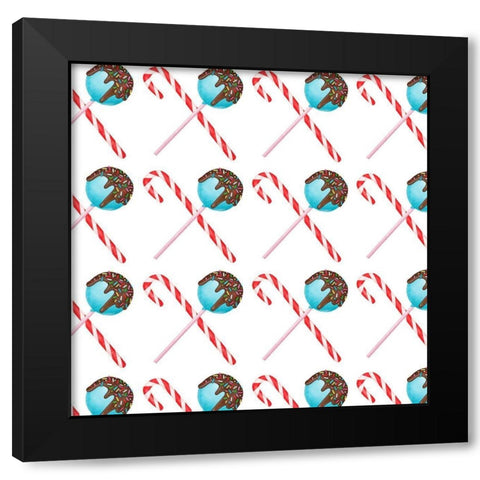 Sweet Holidays Collection G Black Modern Wood Framed Art Print by Borges, Victoria