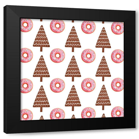 Sweet Holidays Collection H Black Modern Wood Framed Art Print by Borges, Victoria