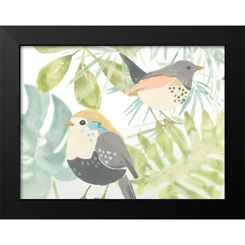 Songbird Collection A Black Modern Wood Framed Art Print by Vess, June Erica