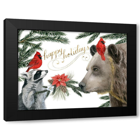 Timberland Christmas Collection A Black Modern Wood Framed Art Print with Double Matting by Popp, Grace