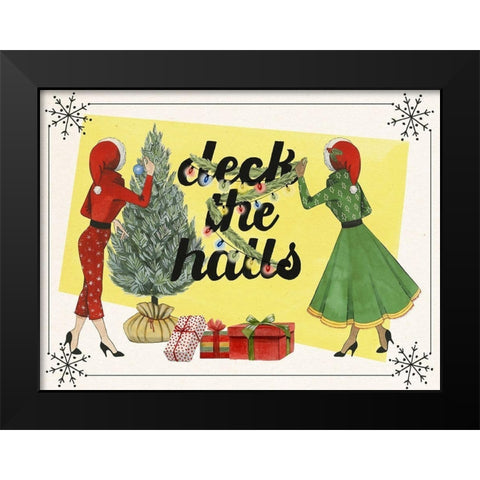 Vintage Christmas Collection A Black Modern Wood Framed Art Print by Popp, Grace