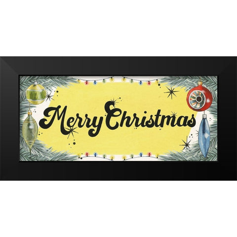 Vintage Christmas Collection D Black Modern Wood Framed Art Print by Popp, Grace