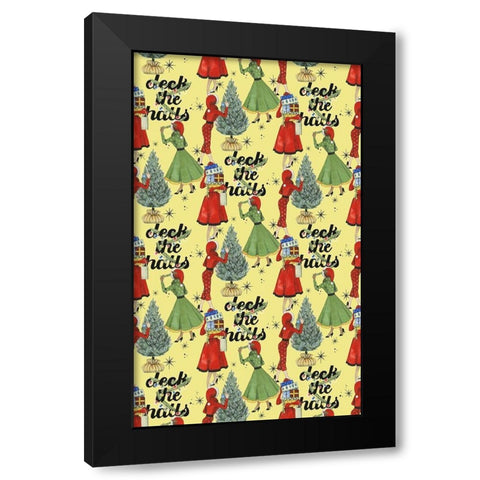 Vintage Christmas Collection E Black Modern Wood Framed Art Print by Popp, Grace
