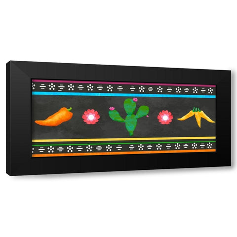 PiÃ±ata Party Collection D Black Modern Wood Framed Art Print by Reynolds, Jade