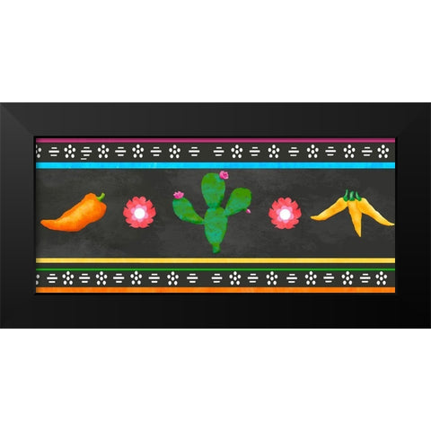 PiÃ±ata Party Collection D Black Modern Wood Framed Art Print by Reynolds, Jade