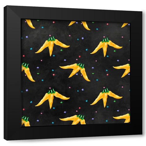 PiÃ±ata Party Collection G Black Modern Wood Framed Art Print with Double Matting by Reynolds, Jade