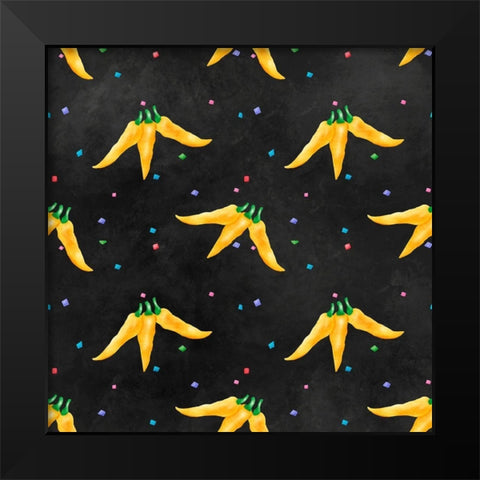 PiÃ±ata Party Collection G Black Modern Wood Framed Art Print by Reynolds, Jade