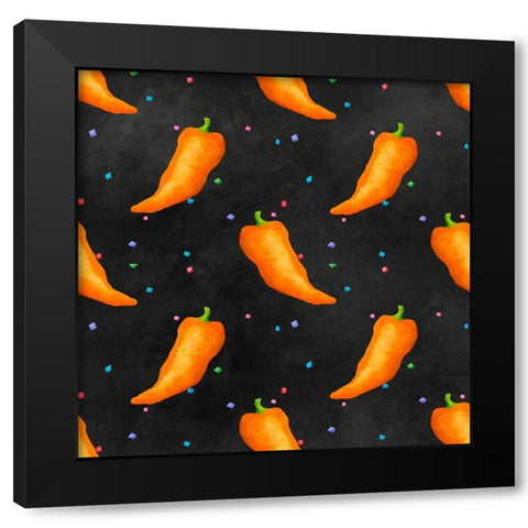 PiÃ±ata Party Collection I Black Modern Wood Framed Art Print with Double Matting by Reynolds, Jade