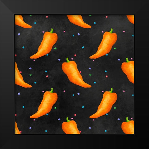 PiÃ±ata Party Collection I Black Modern Wood Framed Art Print by Reynolds, Jade