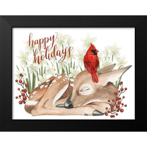 Yuletide Darlings Collection A Black Modern Wood Framed Art Print by Popp, Grace