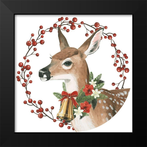 Yuletide Darlings Collection C Black Modern Wood Framed Art Print by Popp, Grace