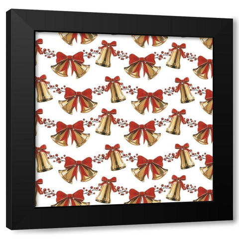 Yuletide Darlings Collection F Black Modern Wood Framed Art Print with Double Matting by Popp, Grace