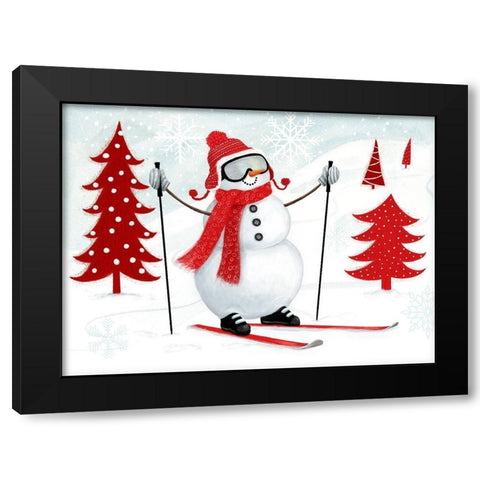 Snow Day Collection A Black Modern Wood Framed Art Print by Borges, Victoria