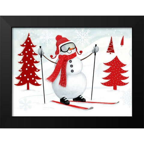 Snow Day Collection A Black Modern Wood Framed Art Print by Borges, Victoria