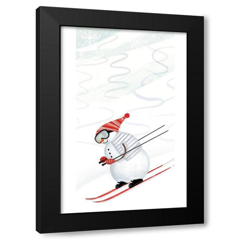 Snow Day Collection B Black Modern Wood Framed Art Print by Borges, Victoria