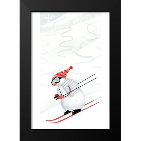 Snow Day Collection B Black Modern Wood Framed Art Print by Borges, Victoria