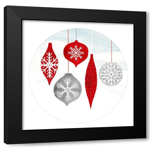 Snow Day Collection C Black Modern Wood Framed Art Print by Borges, Victoria