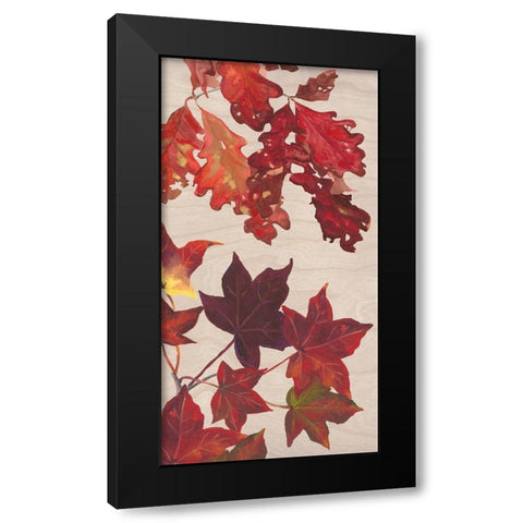 Autumn Leaves Collection B Black Modern Wood Framed Art Print by Miller, Dianne