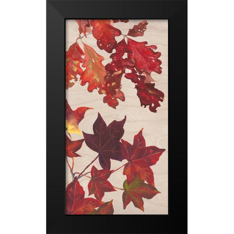 Autumn Leaves Collection B Black Modern Wood Framed Art Print by Miller, Dianne