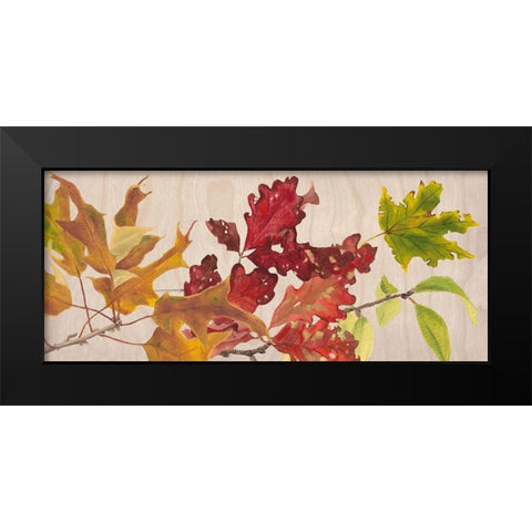 Autumn Leaves Collection D Black Modern Wood Framed Art Print by Miller, Dianne