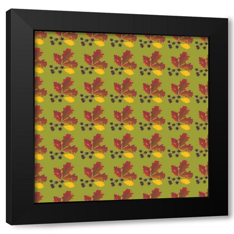 Autumn Leaves Collection I Black Modern Wood Framed Art Print by Miller, Dianne