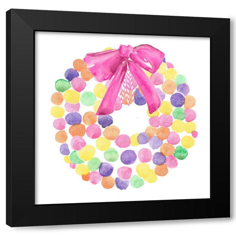 Candy Christmas Collection C Black Modern Wood Framed Art Print with Double Matting by Parker, Jennifer Paxton