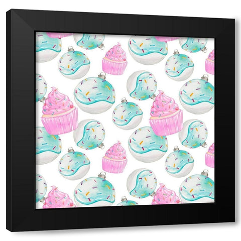 Candy Christmas Collection H Black Modern Wood Framed Art Print by Parker, Jennifer Paxton