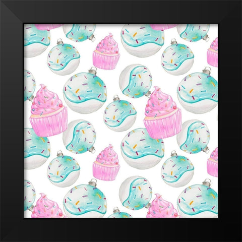 Candy Christmas Collection H Black Modern Wood Framed Art Print by Parker, Jennifer Paxton