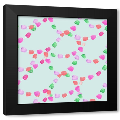 Candy Christmas Collection I Black Modern Wood Framed Art Print by Parker, Jennifer Paxton