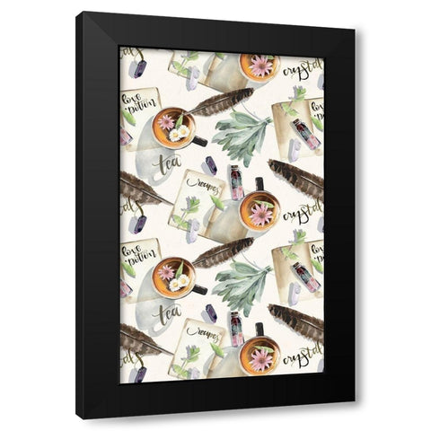 Green Witch Collection E Black Modern Wood Framed Art Print by Parker, Jennifer Paxton