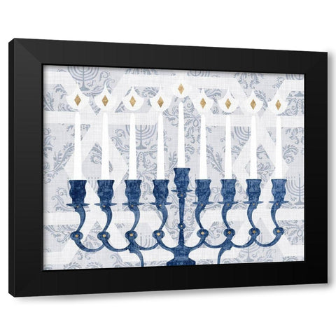 Sophisticated Hanukkah Collection A Black Modern Wood Framed Art Print by Borges, Victoria