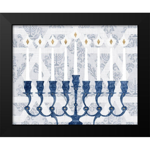 Sophisticated Hanukkah Collection A Black Modern Wood Framed Art Print by Borges, Victoria