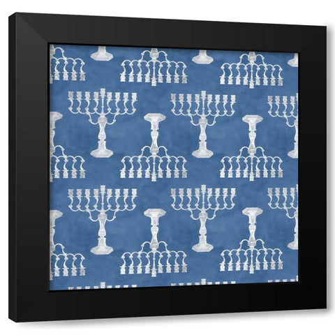 Sophisticated Hanukkah Collection G Black Modern Wood Framed Art Print by Borges, Victoria