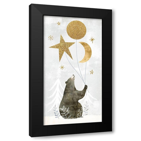 Woodland Celebration Collection B Black Modern Wood Framed Art Print with Double Matting by Borges, Victoria