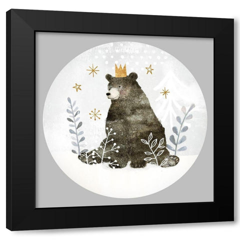 Woodland Celebration Collection C Black Modern Wood Framed Art Print by Borges, Victoria