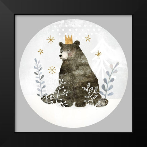 Woodland Celebration Collection C Black Modern Wood Framed Art Print by Borges, Victoria