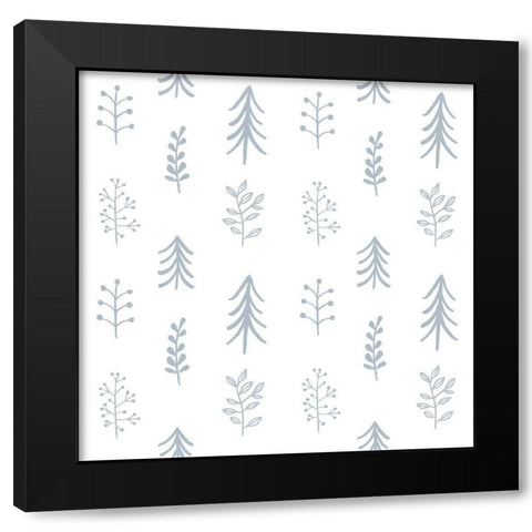 Woodland Celebration Collection F Black Modern Wood Framed Art Print by Borges, Victoria