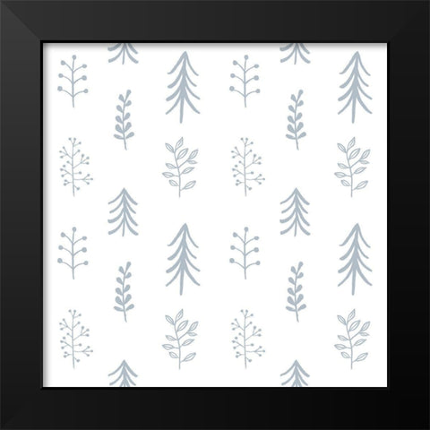 Woodland Celebration Collection F Black Modern Wood Framed Art Print by Borges, Victoria