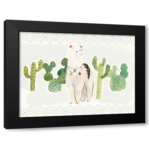 Sweet Alpaca Collection A Black Modern Wood Framed Art Print by Borges, Victoria