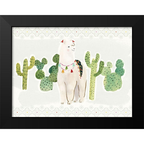 Sweet Alpaca Collection A Black Modern Wood Framed Art Print by Borges, Victoria