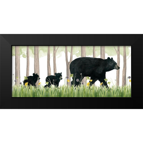 Woodland Babes Collection D Black Modern Wood Framed Art Print by Popp, Grace