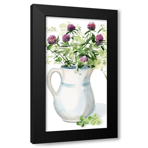 Clover Sayings Collection B Black Modern Wood Framed Art Print by Parker, Jennifer Paxton