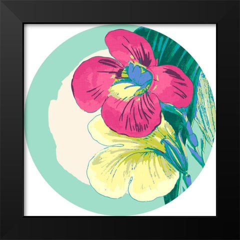 Tropical Getaway Collection C Black Modern Wood Framed Art Print by Fagalde, Jarman